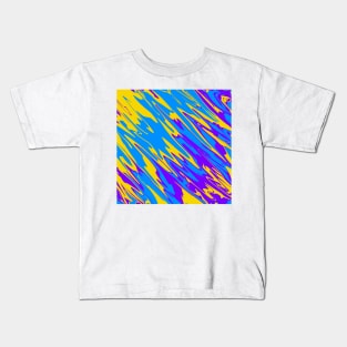 Spray Paint Yellow Blue Purple Kids T-Shirt